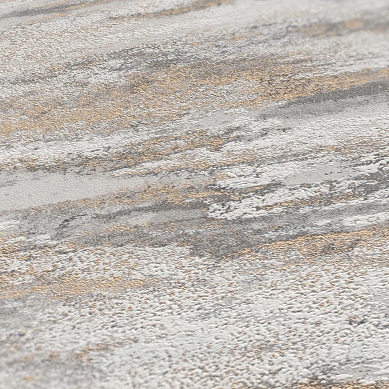 Tapet i gipsutseende i gräddgrått - non-woven tapet A.S. Création 