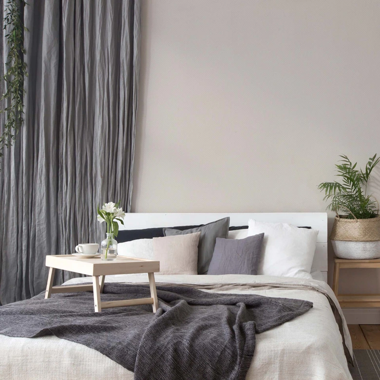 Papier peint à pois beige blanc - Papier peint intissé maison de campagne A.S. Création - mat légèrement structuré 