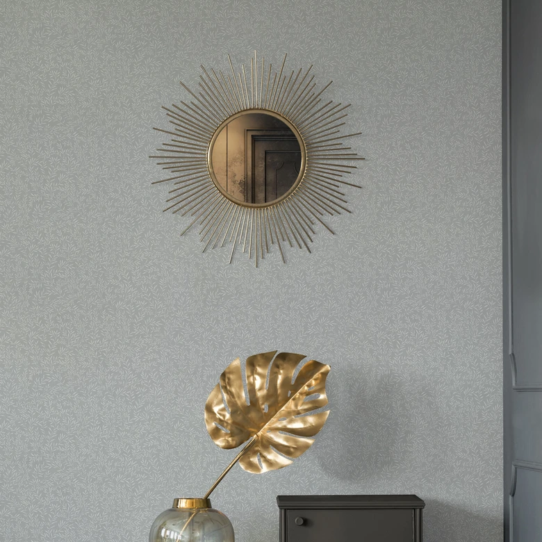 Papier peint Floral gris blanc - Papier peint intissé maison de campagne A.S. Création - mat et légèrement structuré 