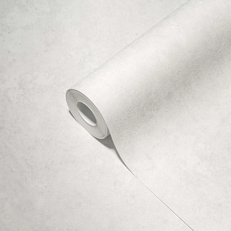 Papier peint blanc aspect plâtre intissé vinyle expansé salon moderne papier peint intissé 