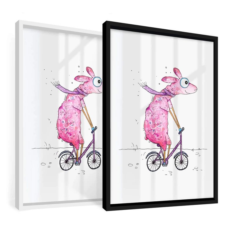 Poster Hagenmeyer - Lama op de Fiets 
