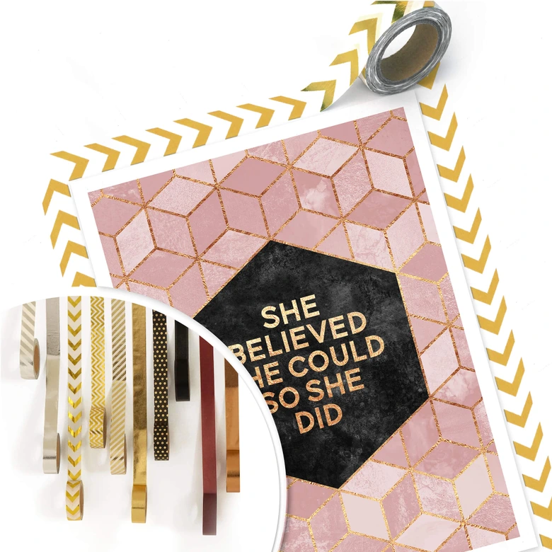 Poster Fredriksson - She Believed - rosa 