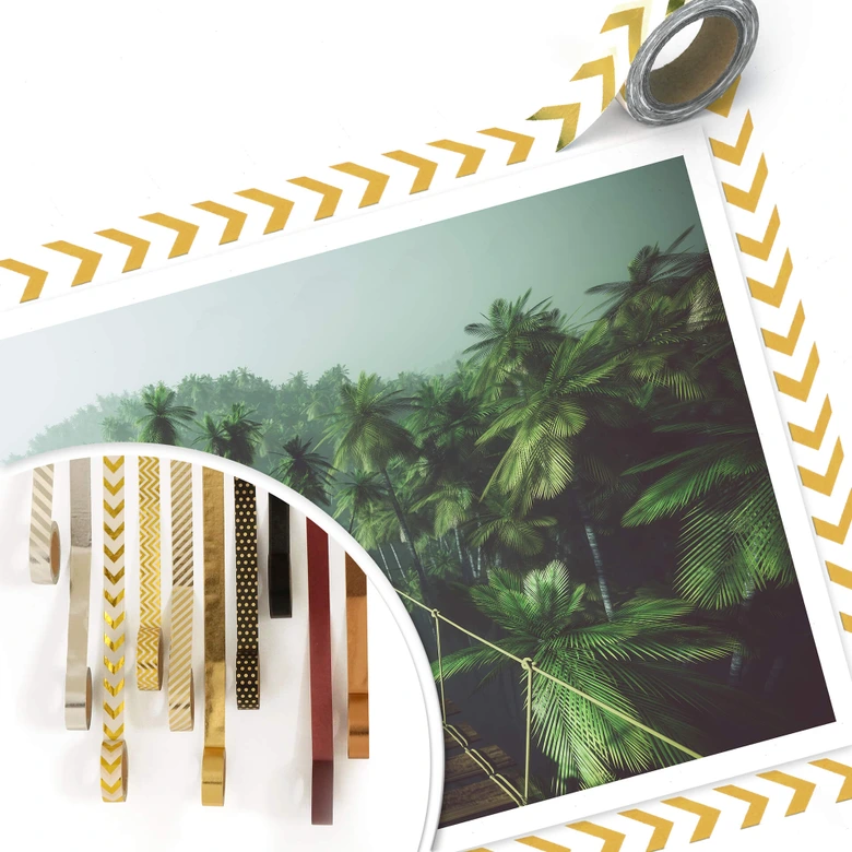 Póster - Puente colgante en la selva 