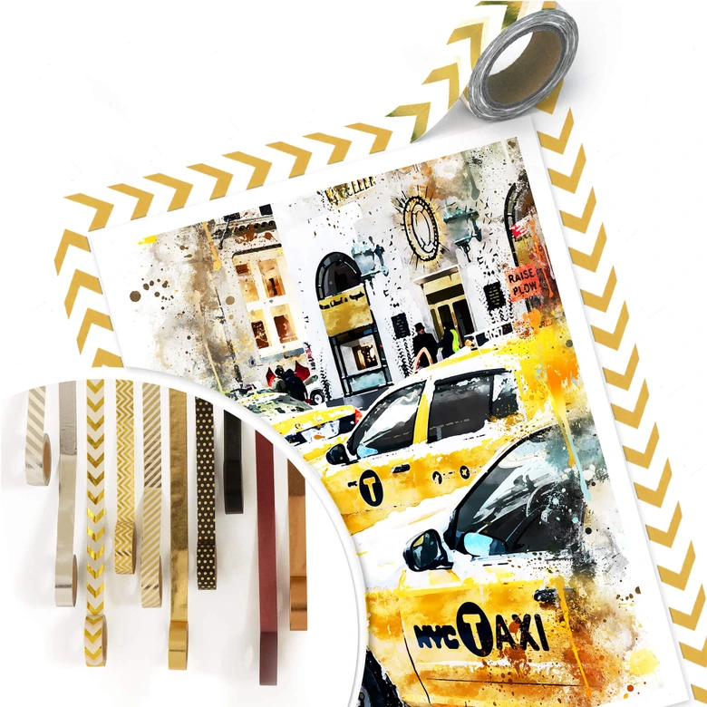 Poster Hugonnard - Watercolour: New York Cabs 