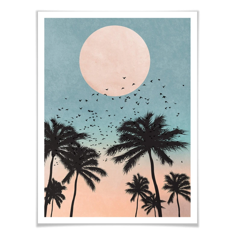 Posterset incl. frames - Kubistika - Moon 