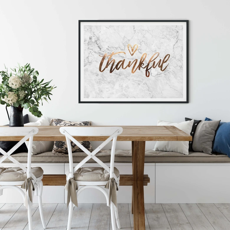 Poster Kupferoptik - Thankful 