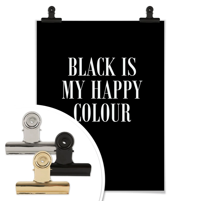 Poster Black is my happy colour 