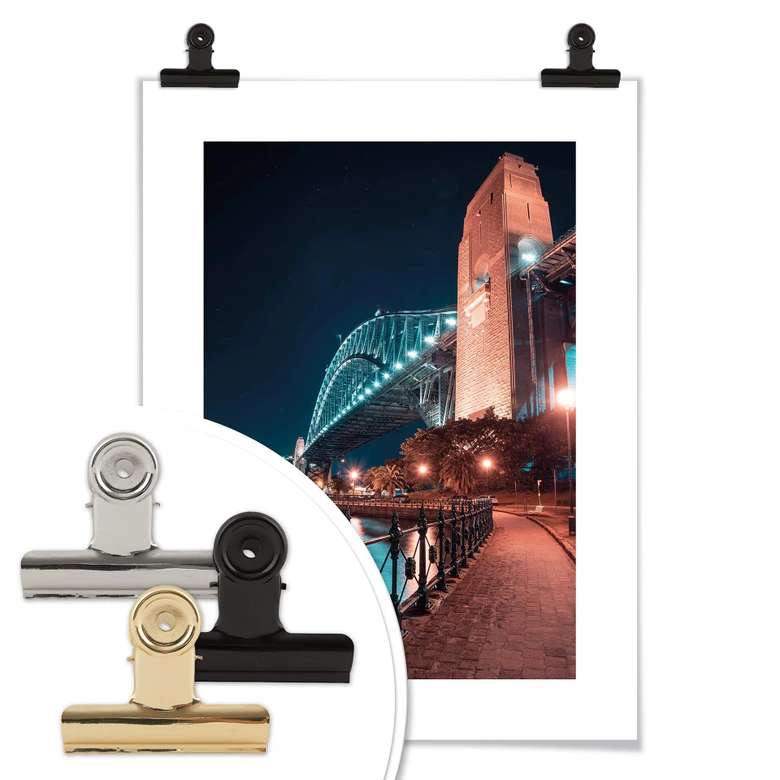 Poster Sydney bei Nacht - Die Brücke 