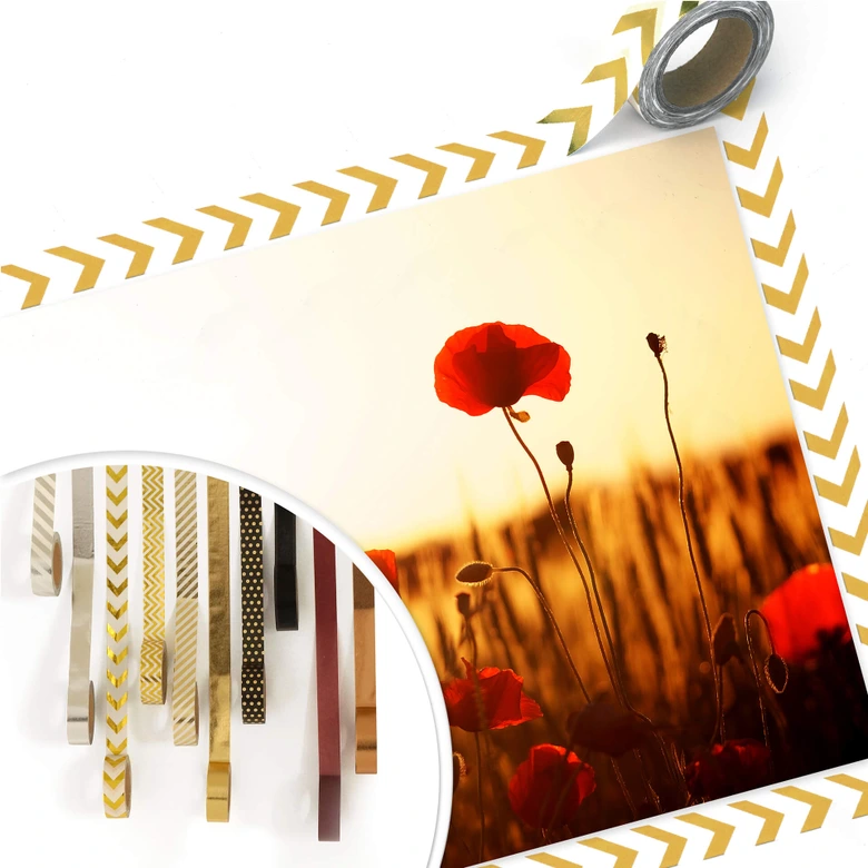 Poster Sonnenflut im Mohnfeld 