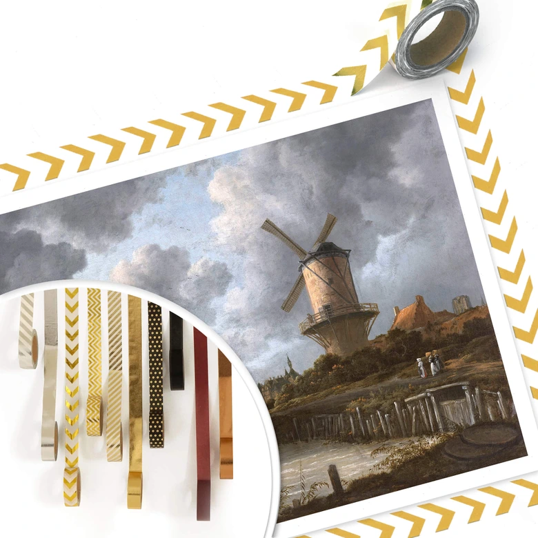Poster van Ruisdael - Die Windmühle von Wijk bei Duurstede 