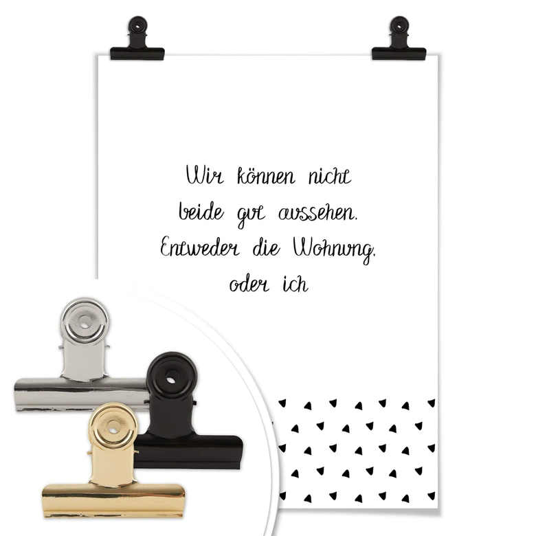 Poster - Wir können nicht beide gut aussehen 