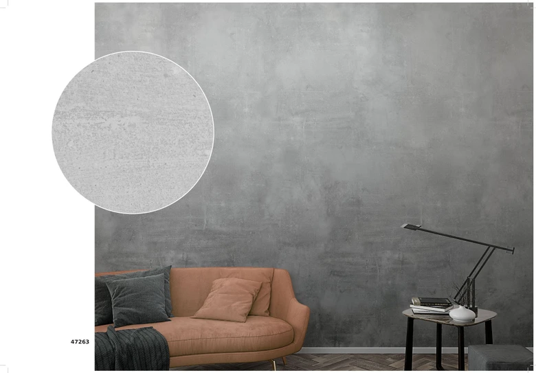 Betoneffekt tapet Fototapet Grå, Steneffekt 2,70 x 1,59 m 