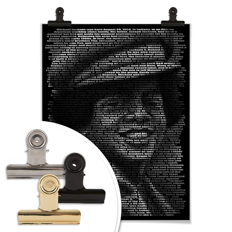Poster Heine - Michael Jacksons Biographie 