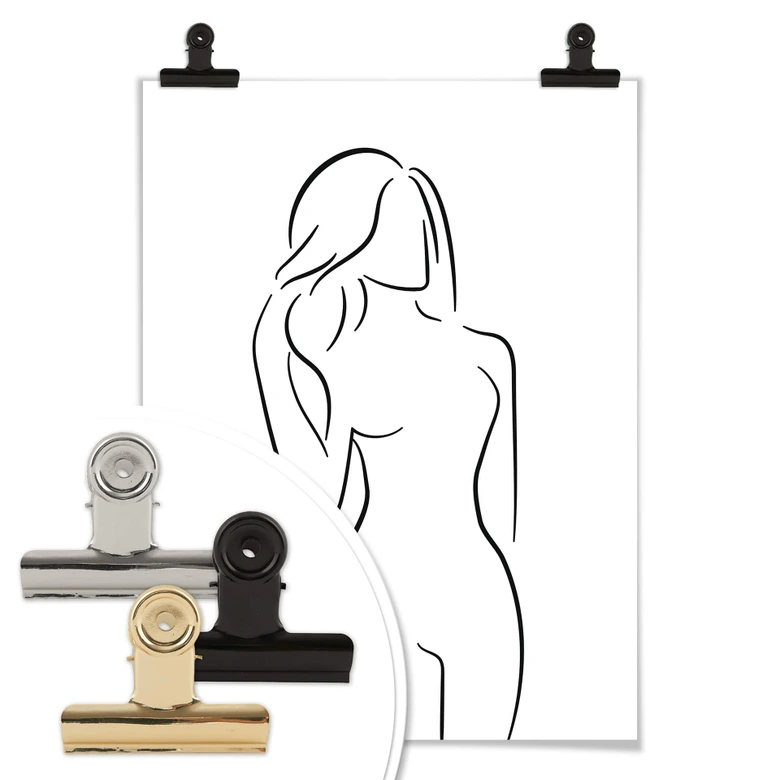 Plakat Lineart - kobiece krągłości 