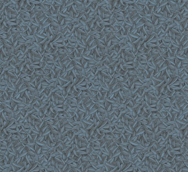 Vliesbehang met glanzend bladmotief blauw, paars gebloemd van Harald Glööckler 