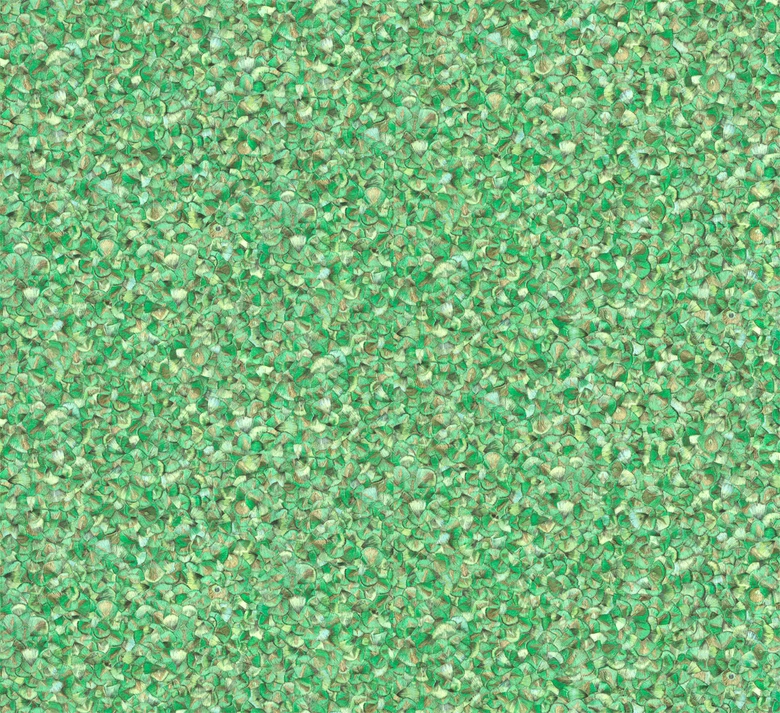 non-woven wallpaper with small shiny leaves green plain by Harald Glööckler 