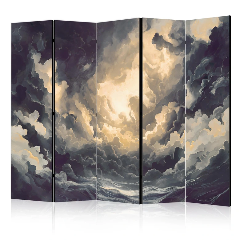 Paravent, Raumteiler freistehend, Trennwand - Epic Sun and Clouds Play 