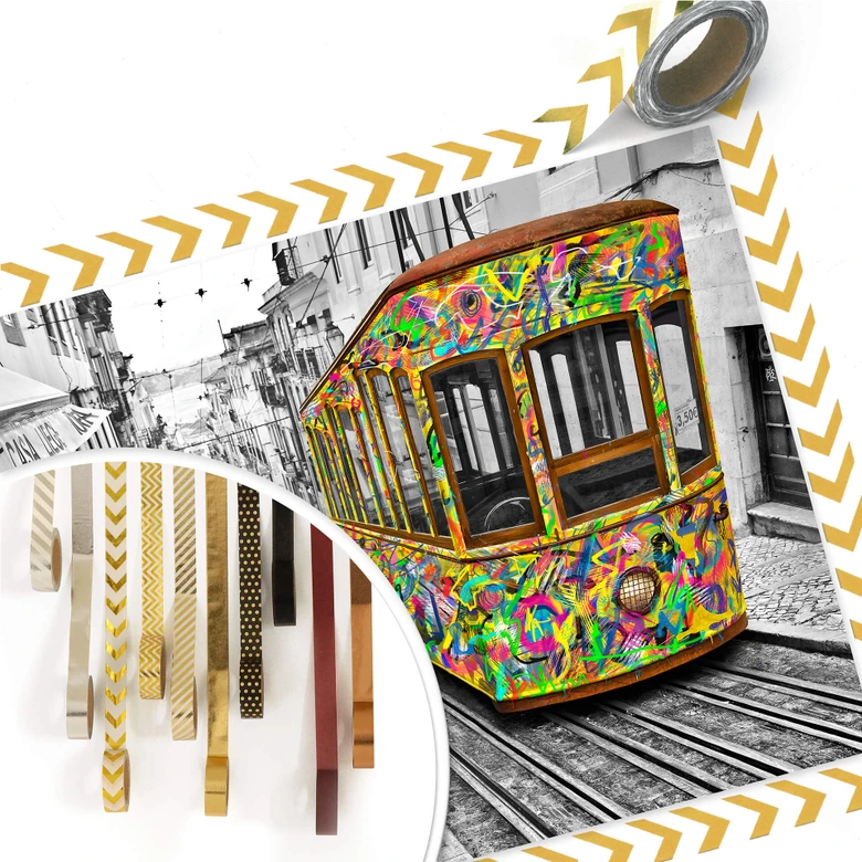 Poster Ben Heine - Tram in Lissabon 