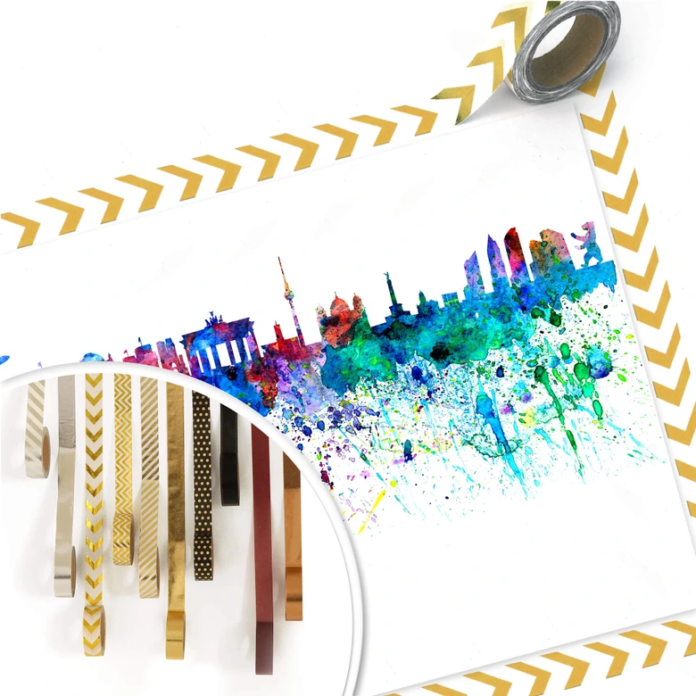 Poster Bleichner - Berlin Aquarell Skyline 