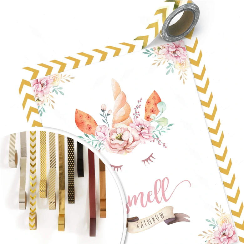Poster Kvilis - I smell Rainbow - Einhorn mit Blumen und Wimpern 