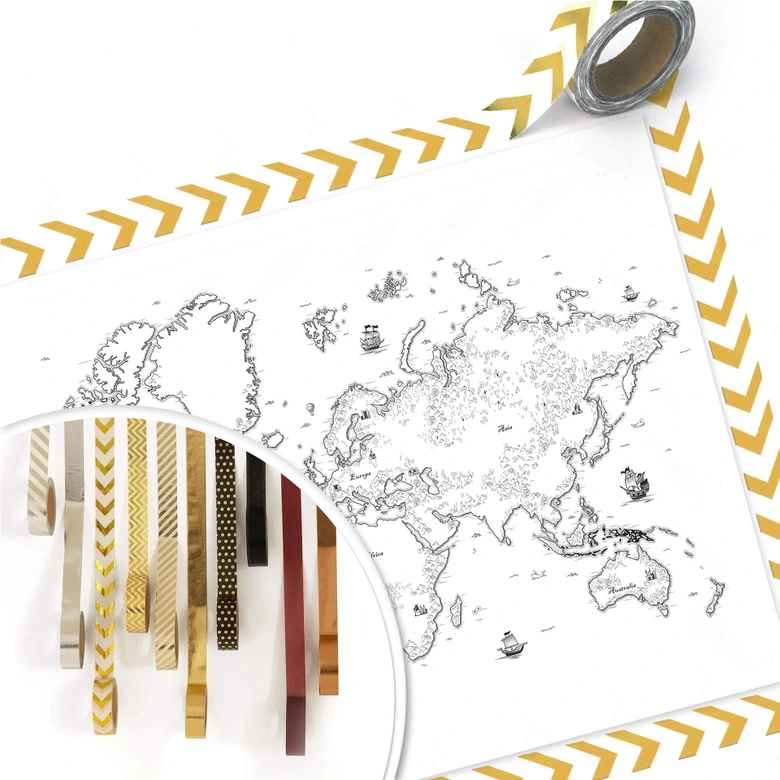 Poster World Map - Long ago 