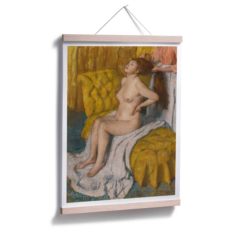 Poster Degas - Eine Frau bekommt ihr Haar gebunden 