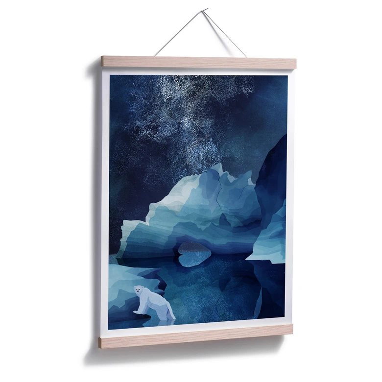 Poster Goed Blauw - Der Polarbär 