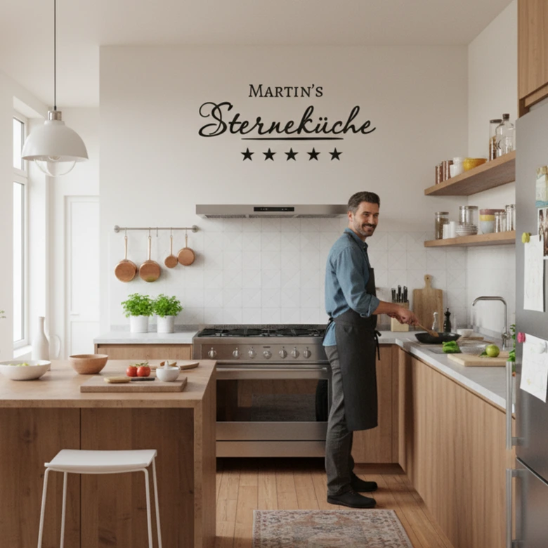 Wandtattoo + Name Sterneküche 