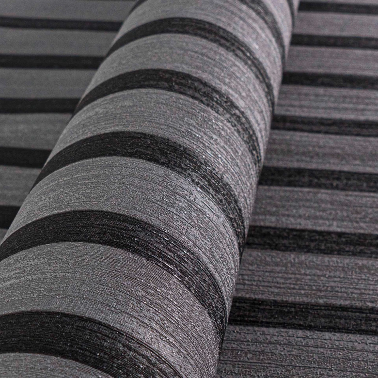 3D papier peint intissé Gris Noir Mat - papier peint moderne aspect bois lambrissé scandinave 