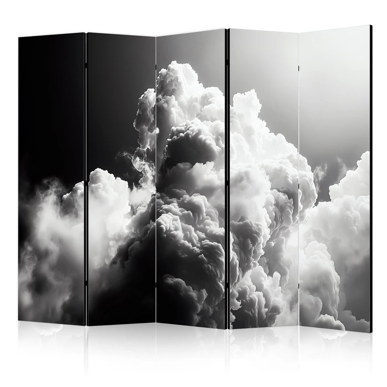 Paravent, Raumteiler freistehend, Trennwand - Dreamy Clouds: Sun Illumination 