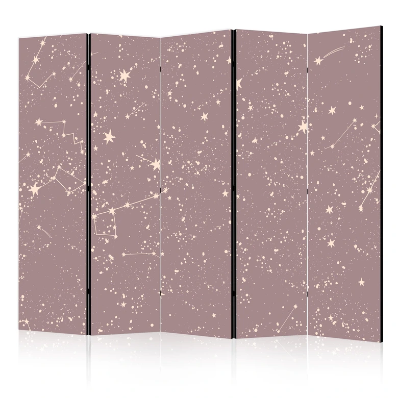 Paravent, Raumteiler freistehend, Trennwand - Night Sky: Artistic Constellations 