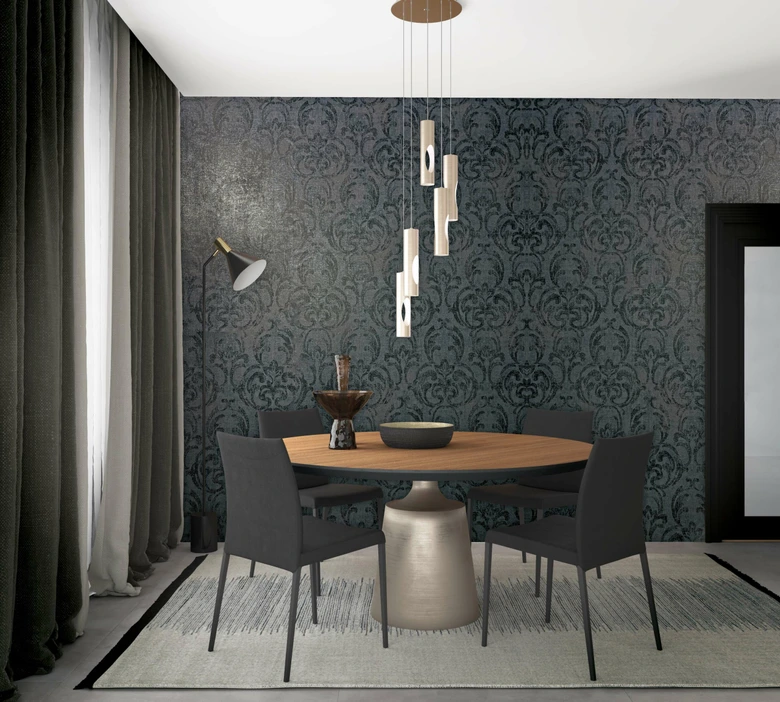 Vliestapete in ornamentaler Optik schwarz Ornamental 