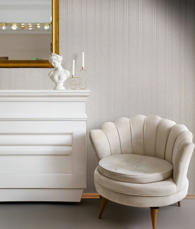 Non-woven tapet i beige ränder och linjer tapet ränder klassisk  