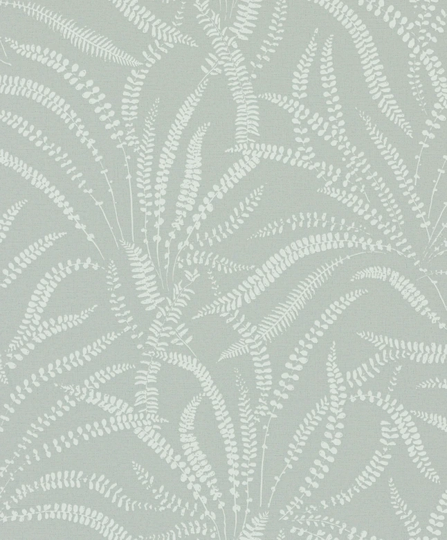 Icke-vävd tapet blad, rankor blommig natur i grönt 