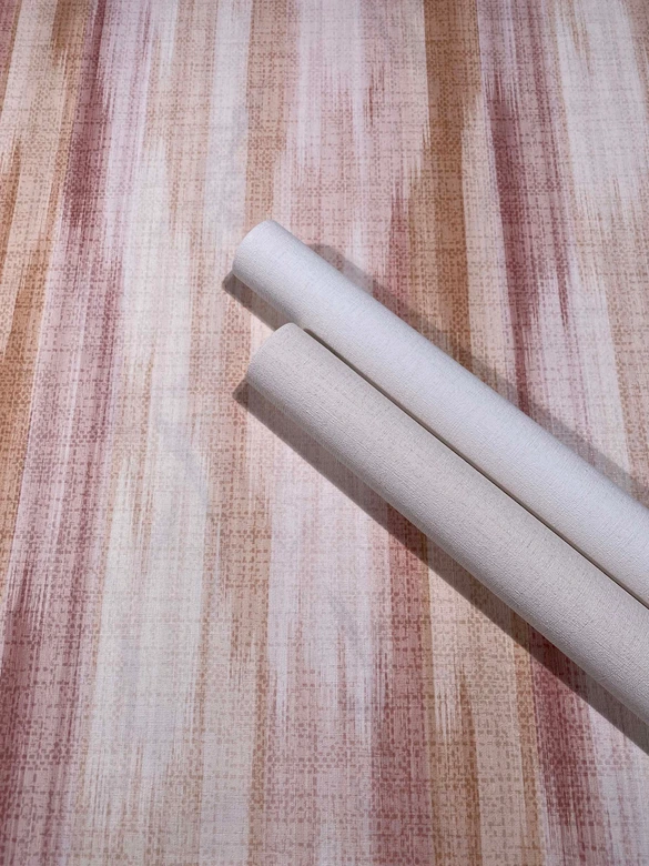 Vliestapete Streifen Streifen Modern matt in Weiß Rot 