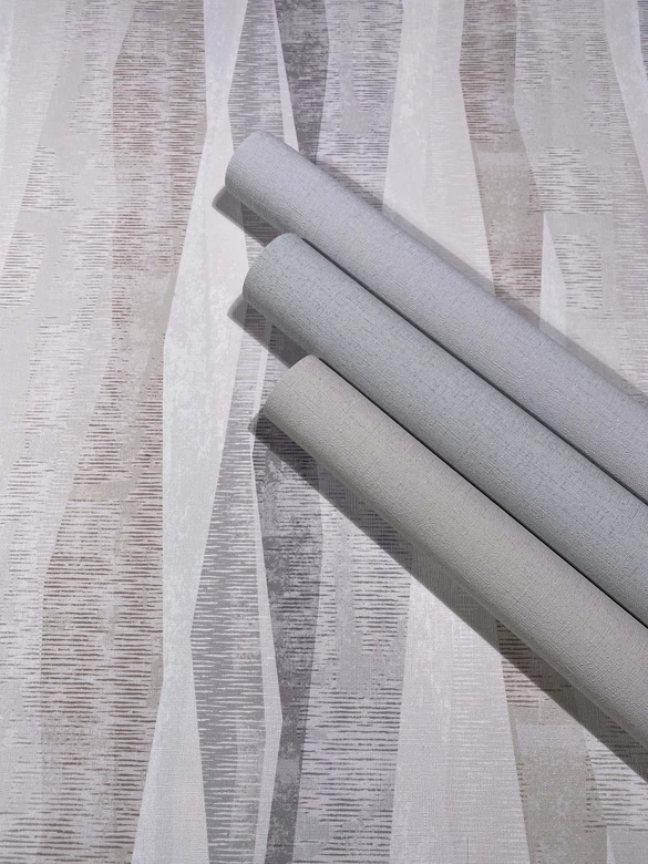 Vliestapete Streifen Grafisch Modern matt in Grau 