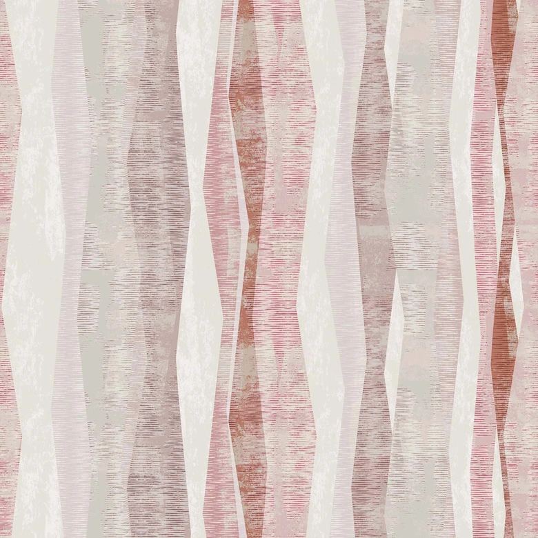 Tapeta z włókniny w pasy graficzny nowoczesny mat w kolorze czerwono-szarym 