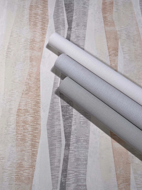 Vliestapete Streifen Grafisch Modern matt in Grau Beige 