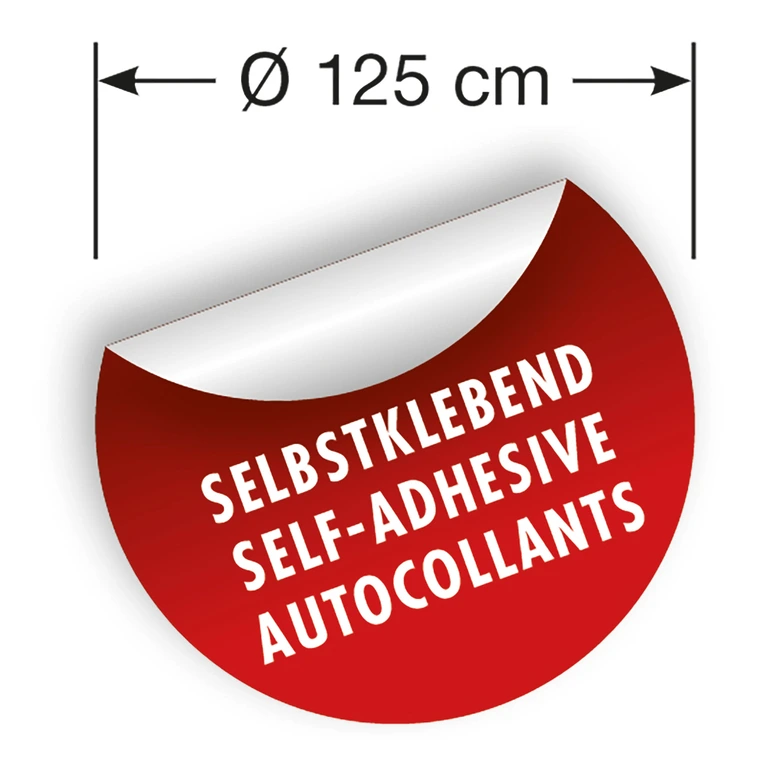 Selbstklebende Vlies Fototapete - Mickey Head Stripes - 125 x 125 cm 