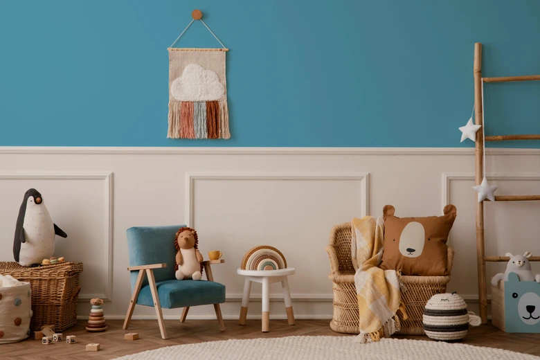 Premium väggfärg blå - Tygmatt väggfärg för interiör - PURO c3002 oceanblå 