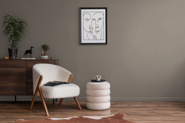 Peinture murale premium marron - PURO c7001 taupe calme 