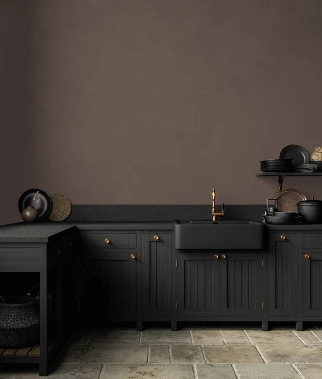 Peinture murale premium marron - PURO c7021 marron apaisant 