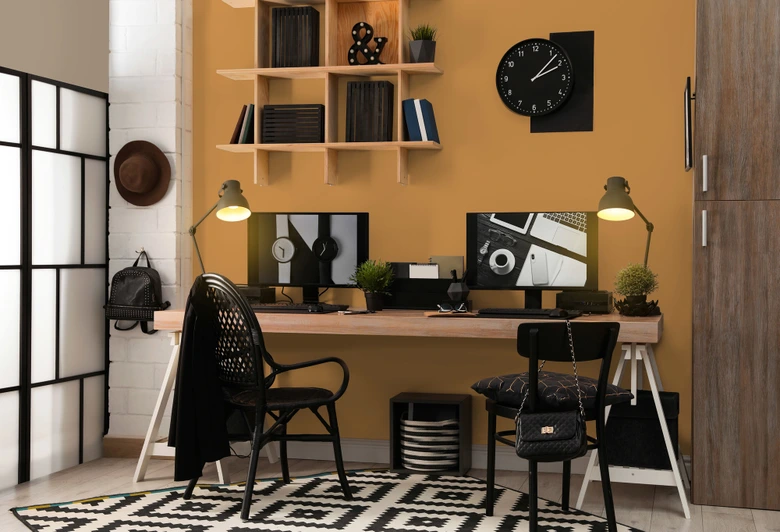 Farba do ścian i sufitów Premium pomarańczowa - Matowa farba do ścian wewnętrznych PURO c8013 gładka szafranowa 