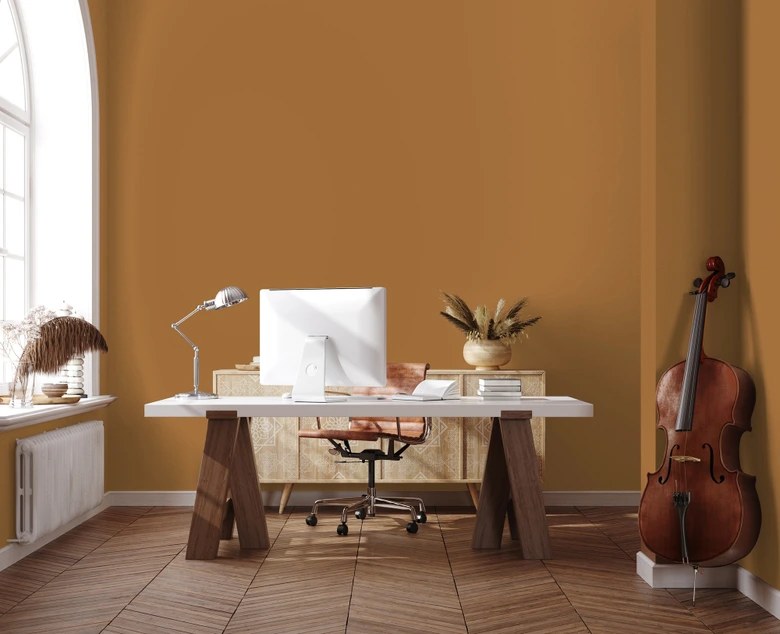 Peinture murale premium orange - PURO c8014 safran lisse 