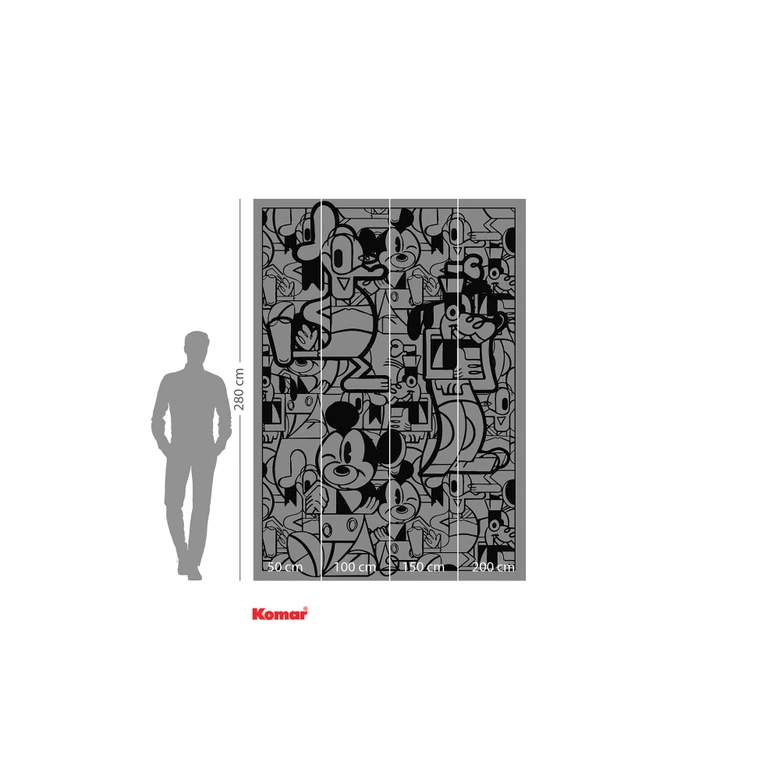 Vlies Fototapete - Mickey Constructive - 200 x 280 cm 