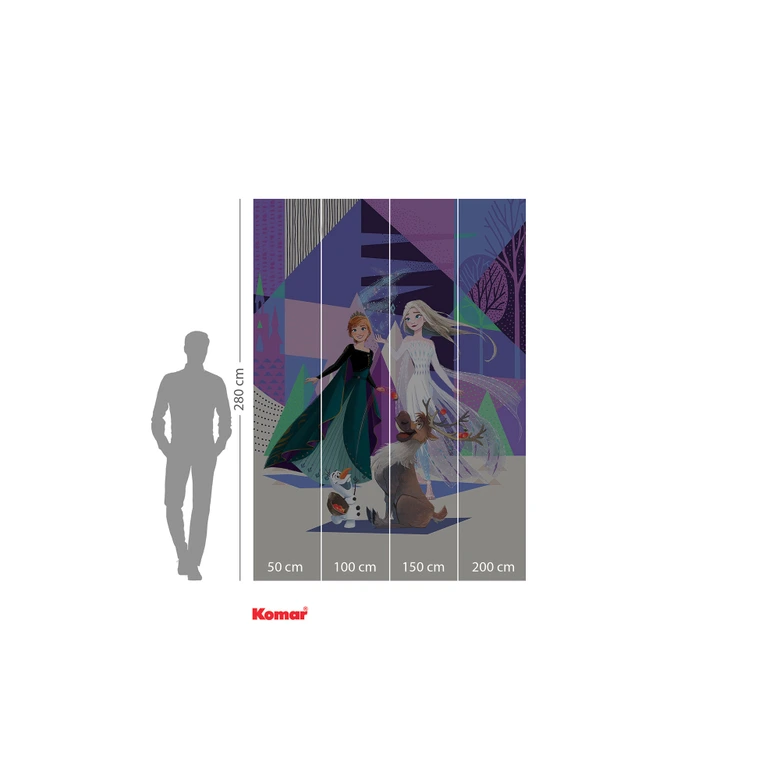 Carta da parati in tessuto non tessuto - Frozen Abstract Arendelle - 200 x 280 cm 