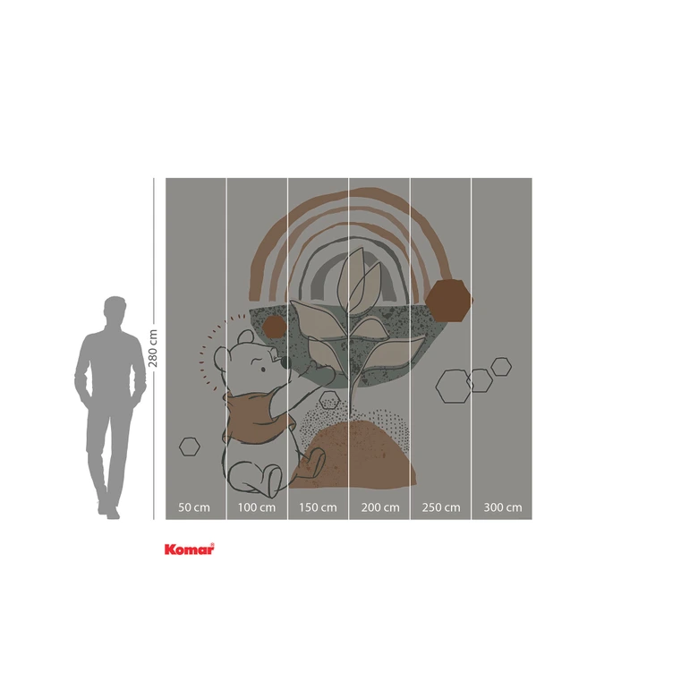 Papier peint - Winnie l'ourson grandit - 300 x 280 cm 