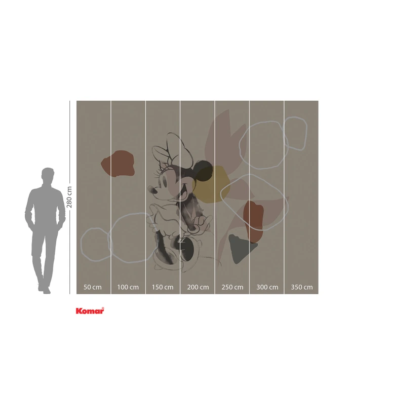 Vlies Fototapete - Minnie Soft Shapes - 350 x 280 cm 