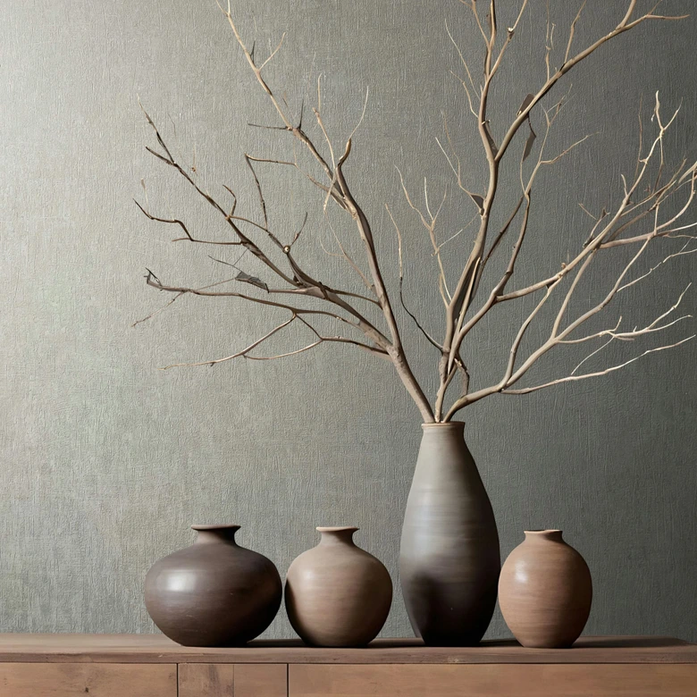 Papel pintado no tejido con aspecto de hormigón gris liso moderno 