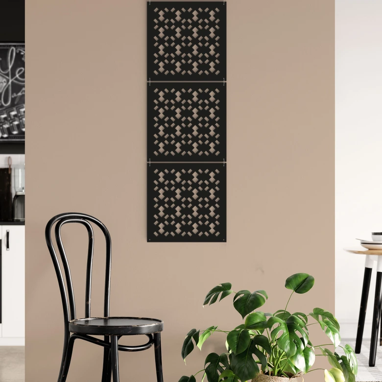 Séparation de pièce, cloison motif géométrique - acrylique  